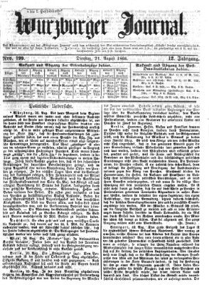 Würzburger Journal Dienstag 21. August 1866