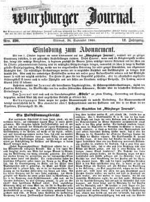 Würzburger Journal Mittwoch 26. September 1866
