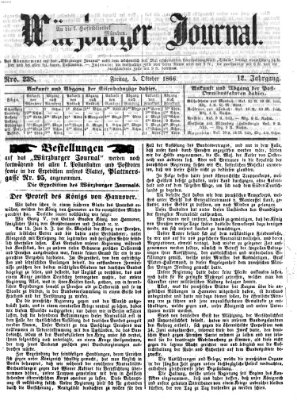 Würzburger Journal Freitag 5. Oktober 1866