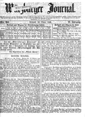 Würzburger Journal Mittwoch 24. Oktober 1866