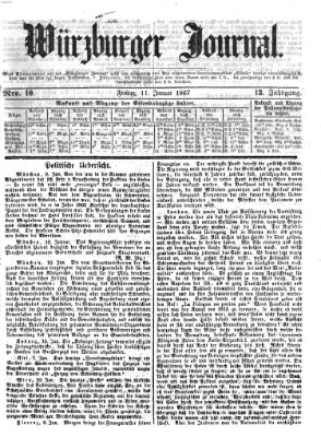 Würzburger Journal Freitag 11. Januar 1867