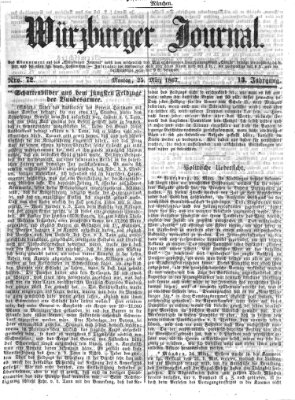 Würzburger Journal Montag 25. März 1867