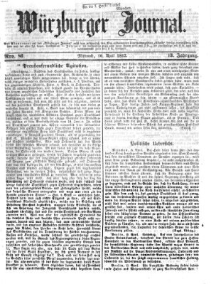 Würzburger Journal Mittwoch 10. April 1867