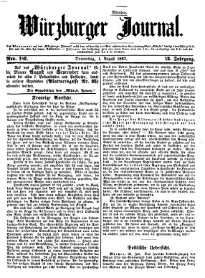 Würzburger Journal Donnerstag 1. August 1867