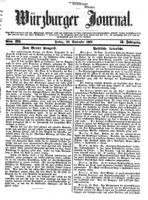 Würzburger Journal Freitag 20. September 1867