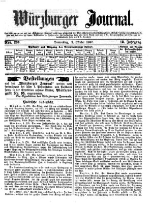 Würzburger Journal Donnerstag 3. Oktober 1867