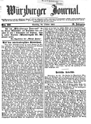 Würzburger Journal Samstag 26. Oktober 1867