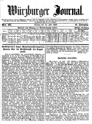 Würzburger Journal Dienstag 14. Juli 1868