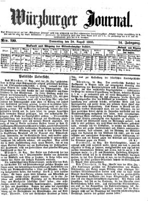 Würzburger Journal Donnerstag 20. August 1868