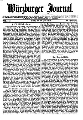 Würzburger Journal Montag 20. Juni 1870