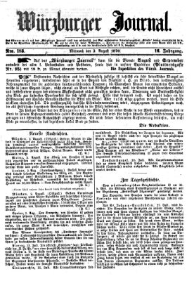 Würzburger Journal Mittwoch 3. August 1870
