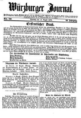 Würzburger Journal Samstag 13. August 1870