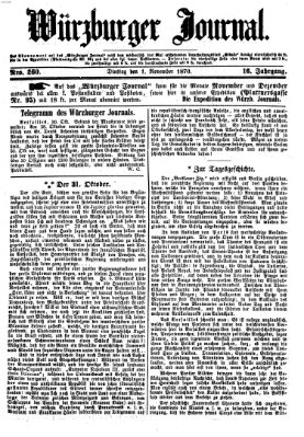 Würzburger Journal Dienstag 1. November 1870