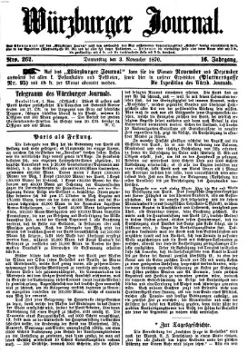 Würzburger Journal Donnerstag 3. November 1870