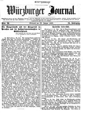 Würzburger Journal Mittwoch 22. Januar 1868