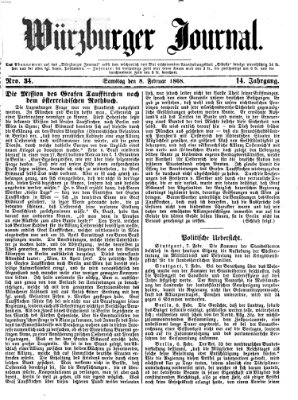 Würzburger Journal Samstag 8. Februar 1868
