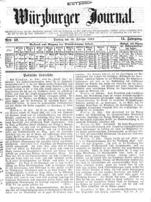 Würzburger Journal Dienstag 18. Februar 1868