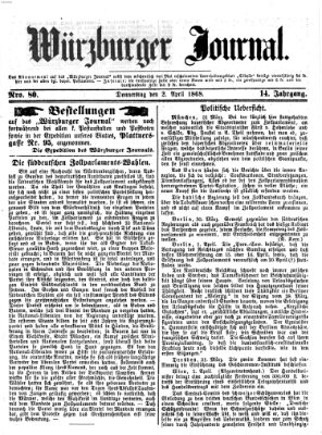 Würzburger Journal Donnerstag 2. April 1868