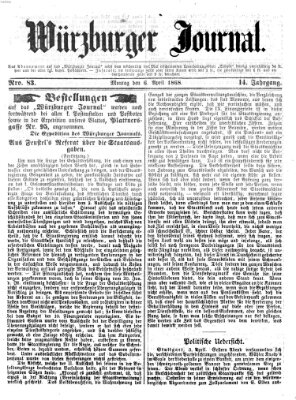 Würzburger Journal Montag 6. April 1868