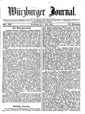 Würzburger Journal Donnerstag 7. Mai 1868