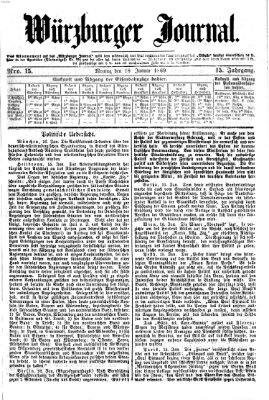 Würzburger Journal Montag 18. Januar 1869