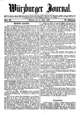 Würzburger Journal Mittwoch 17. März 1869