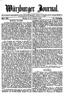 Würzburger Journal Montag 20. Dezember 1869