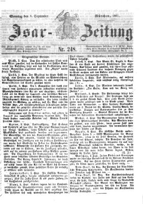 Isar-Zeitung (Bayerische Landbötin) Sonntag 8. September 1861
