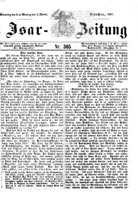 Isar-Zeitung (Bayerische Landbötin) Sonntag 3. November 1861