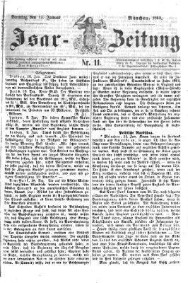 Isar-Zeitung (Bayerische Landbötin) Sonntag 12. Januar 1862