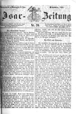 Isar-Zeitung (Bayerische Landbötin) Sonntag 26. Januar 1862