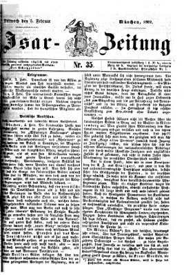 Isar-Zeitung (Bayerische Landbötin) Mittwoch 5. Februar 1862