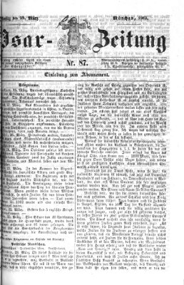 Isar-Zeitung (Bayerische Landbötin) Samstag 29. März 1862