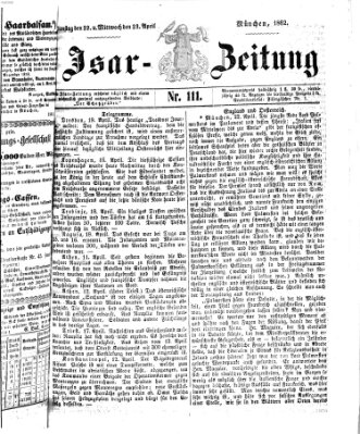 Isar-Zeitung (Bayerische Landbötin) Mittwoch 23. April 1862