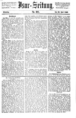 Isar-Zeitung (Bayerische Landbötin) Sonntag 20. Juli 1862