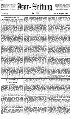 Isar-Zeitung (Bayerische Landbötin) Dienstag 5. August 1862