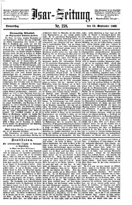 Isar-Zeitung (Bayerische Landbötin) Donnerstag 18. September 1862
