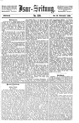 Isar-Zeitung (Bayerische Landbötin) Mittwoch 19. November 1862