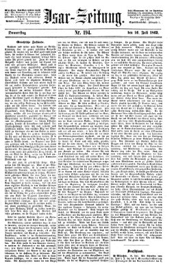 Isar-Zeitung (Bayerische Landbötin) Donnerstag 16. Juli 1863
