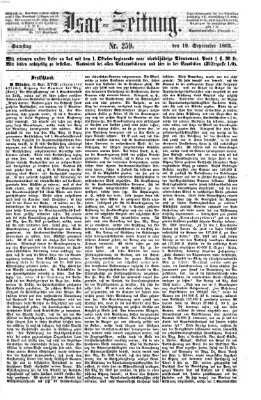 Isar-Zeitung (Bayerische Landbötin) Samstag 19. September 1863