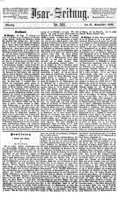 Isar-Zeitung (Bayerische Landbötin) Montag 21. September 1863