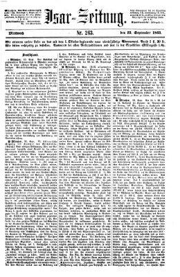 Isar-Zeitung (Bayerische Landbötin) Mittwoch 23. September 1863