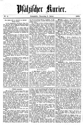 Pfälzischer Kurier Donnerstag 5. Januar 1865