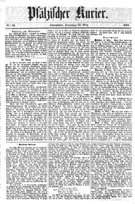 Pfälzischer Kurier Donnerstag 23. März 1865