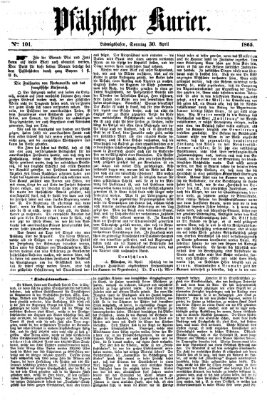 Pfälzischer Kurier Sonntag 30. April 1865