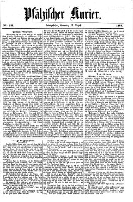 Pfälzischer Kurier Samstag 12. August 1865