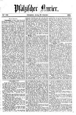 Pfälzischer Kurier Freitag 29. September 1865