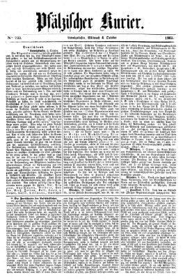 Pfälzischer Kurier Mittwoch 4. Oktober 1865