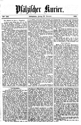 Pfälzischer Kurier Freitag 22. Dezember 1865