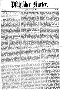 Pfälzischer Kurier Freitag 2. März 1866